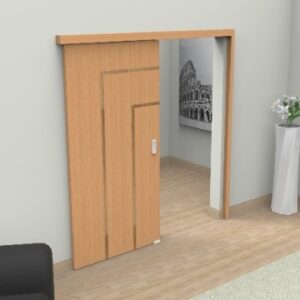 Kit Madeira para Porta de Correr em Madeira