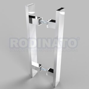 Puxador H Duplo para Porta de Correr | 40 a 100 cm